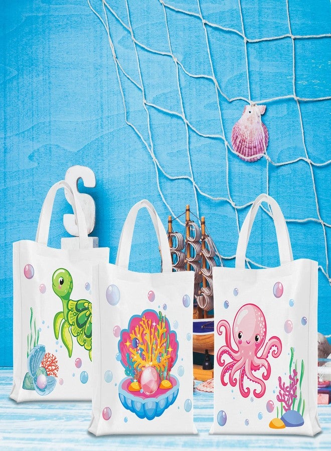 Ferraycle 24 Pcs Sea Animals Party Favor Bags Under the Sea Goodie Bags Cute Marine Favors Treat Supplies for Baby Shower Birthday Party Decor(Fresh Color) - Image 2